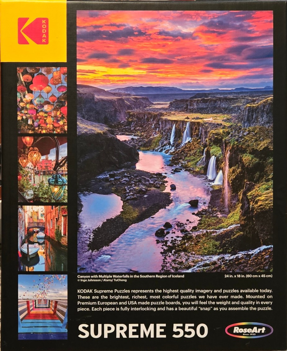 Canyon with Multiple Waterfalls in the Southern Region of Iceland
