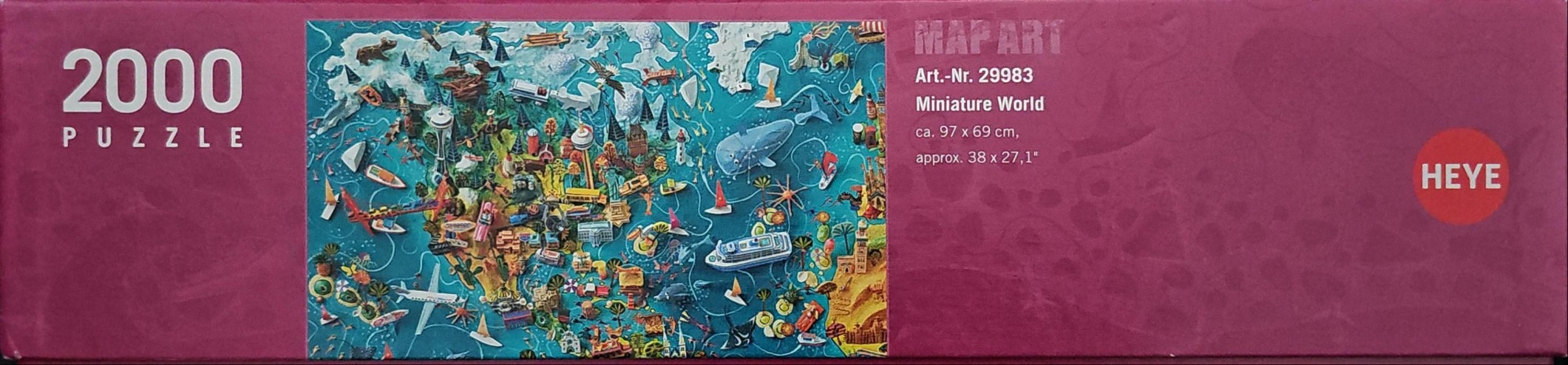 An illustrated map of North America filled with miniature landmarks, sea life, and transportation icons.