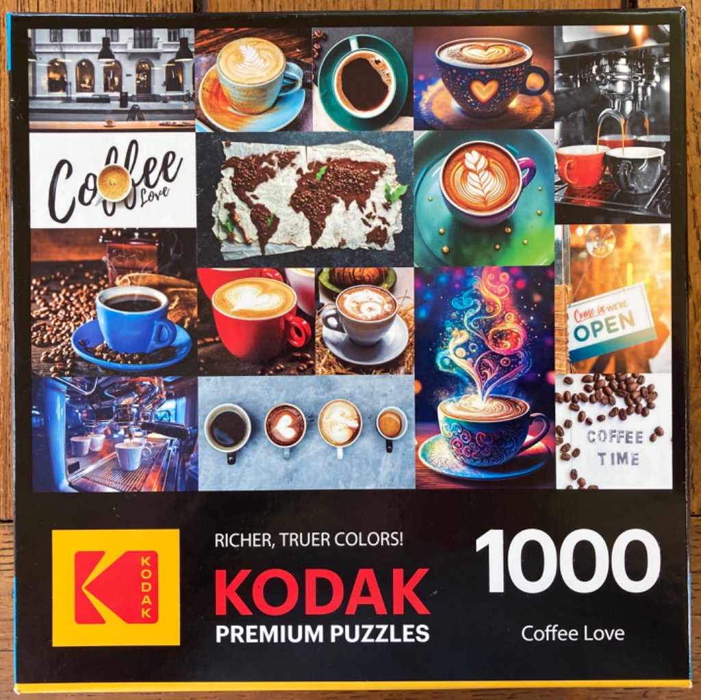 A collage of 15 different coffee-themed images including various coffee cups, latte art, and cafe scenes.