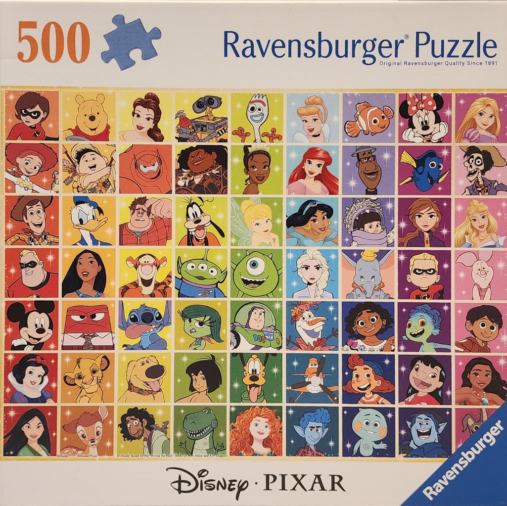 Grid of 63 individual cartoon character portraits from various animated films in a colorful collage.