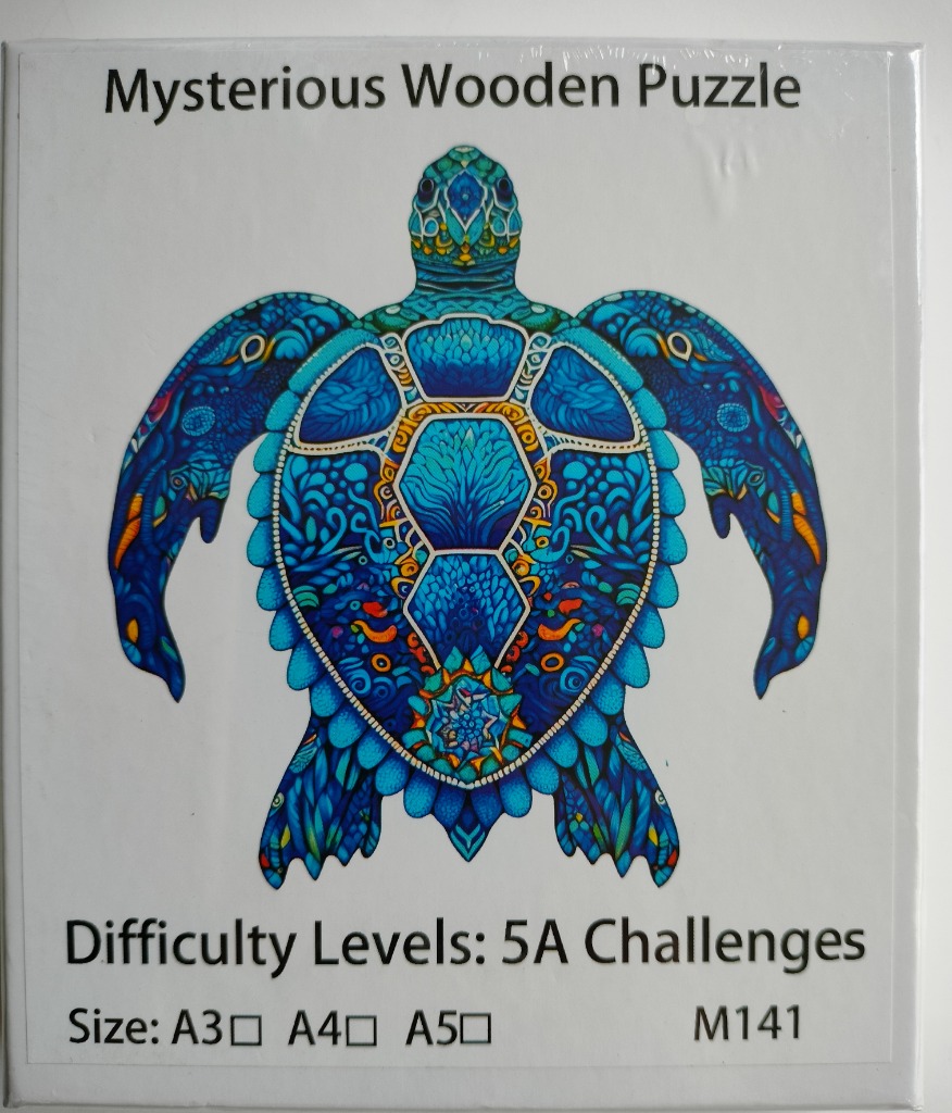 An illustration of a sea turtle decorated with intricate, colorful, paisley-like patterns against a plain white background.