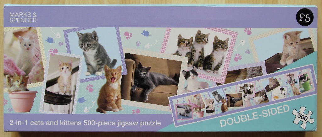 A collage of various kittens and cats in different poses and settings on a light blue background.