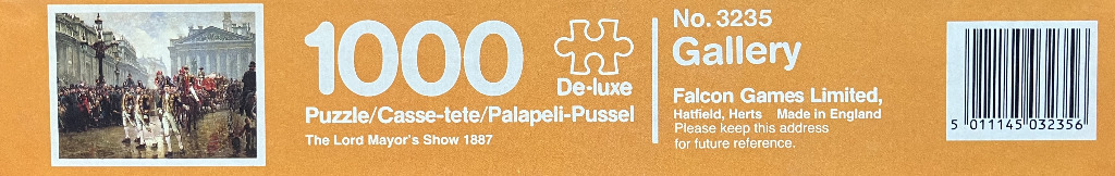 1000pc puzzle featuring a historical parade with ornate carriages and onlookers.
