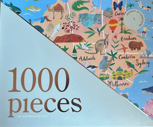 An illustrated map of Australia filled with diverse wildlife, landmarks, and cultural icons in a whimsical, colorful style.