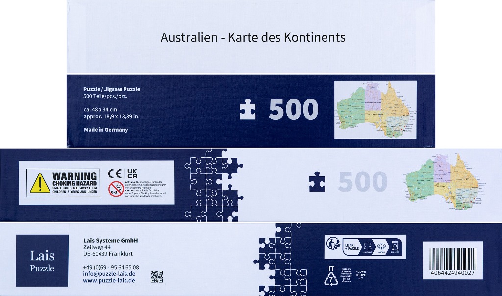 Australien - Karte des Kontinents
