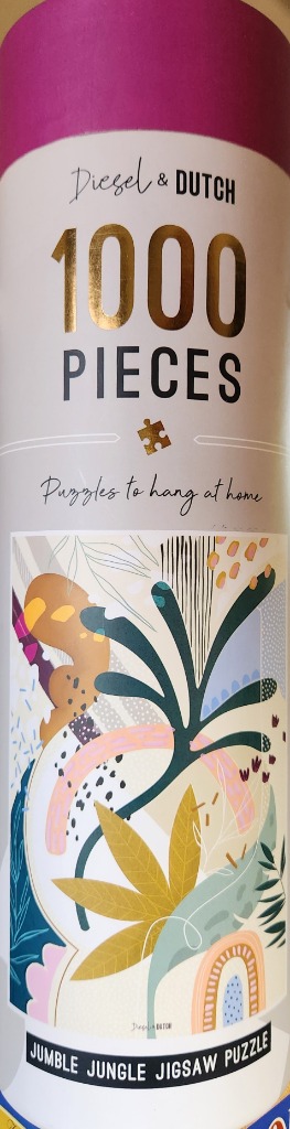 Abstract botanical art with jungle-inspired shapes, organic lines, and pastel and deep green colors.