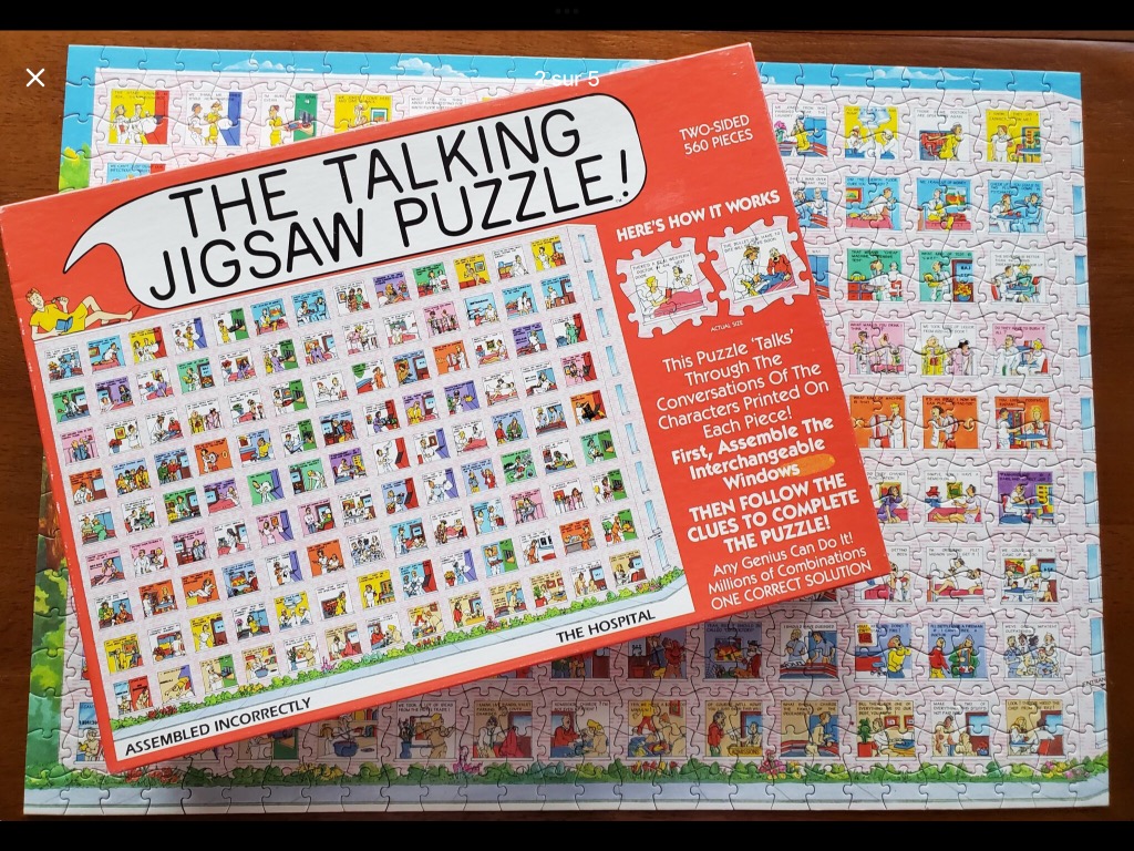 The Talking Jigsaw Puzzle: The Hospital - comedic illustrations in panels.