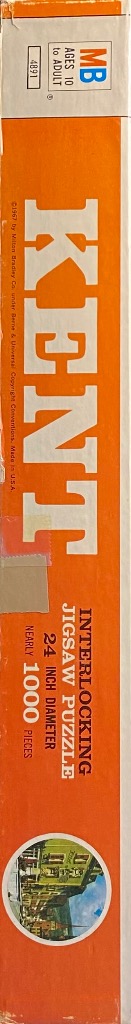 Vibrant orange box with white text "KENT" and a small circular image of a cityscape.