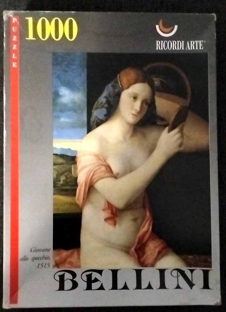 A Renaissance oil painting of a young woman looking into a mirror, by Giovanni Bellini.