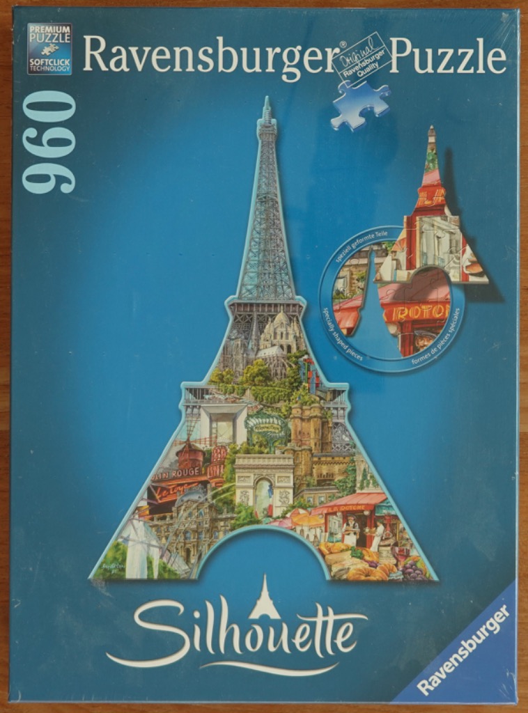 An illustration of the Eiffel Tower composed of a collage of iconic Parisian landmarks.