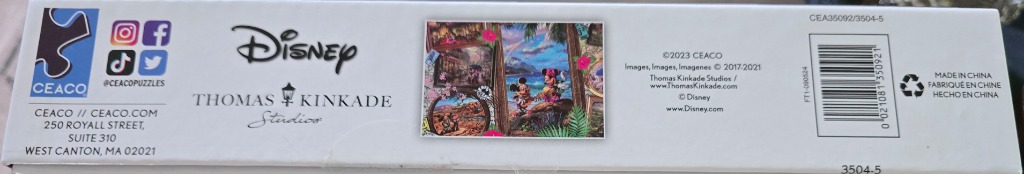 Lilo and Stitch themed artwork featuring Mickey and Minnie Mouse on a beach.