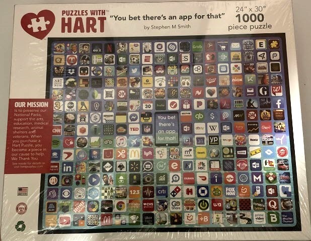A collage of hundreds of colorful smartphone application icons arranged in a grid.