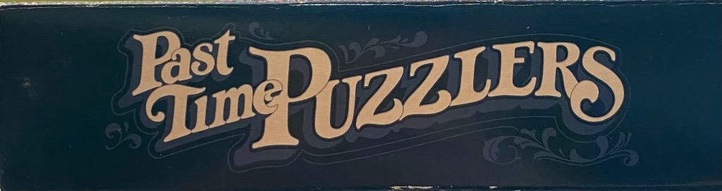 Vintage style gold lettering on dark blue background.