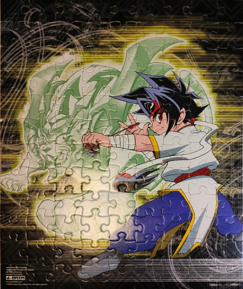Anime illustration of Tyson Granger launching a Beyblade with his spirit beast Dranzer in the background.