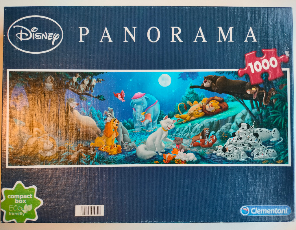 A panoramic nighttime scene featuring a gathering of various animated animal characters in a forest clearing.
