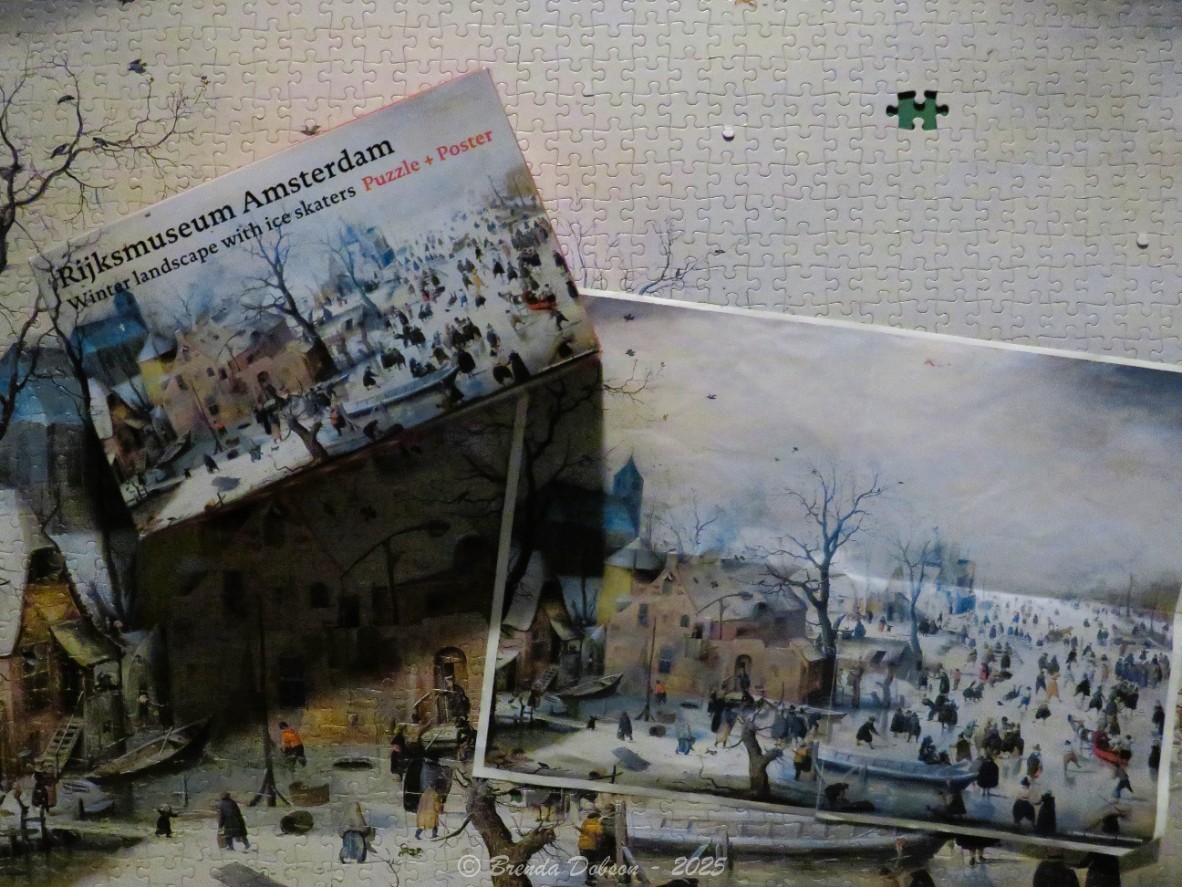 Winter Landscape with Ice Skaters