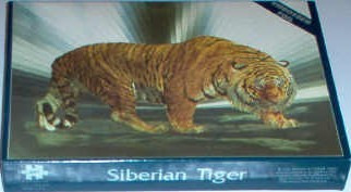 A detailed painting of a Siberian tiger walking across a dark, abstract landscape with a bright light emanating from behind.