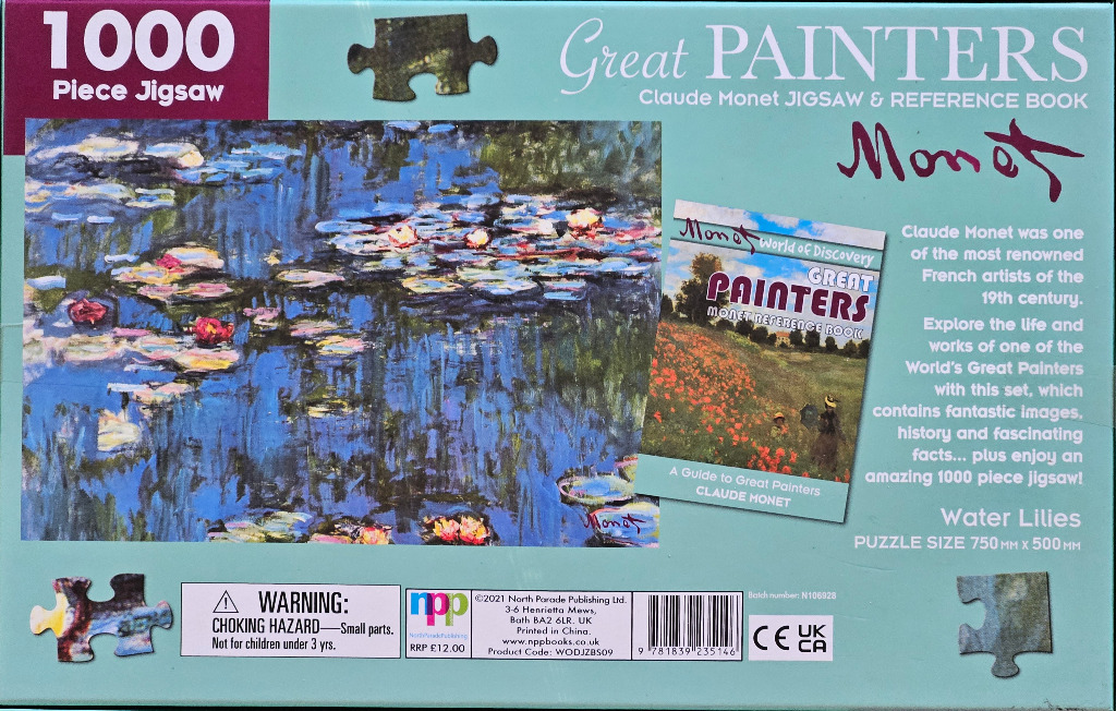 Claude Monet Jigsaw and Reference Book