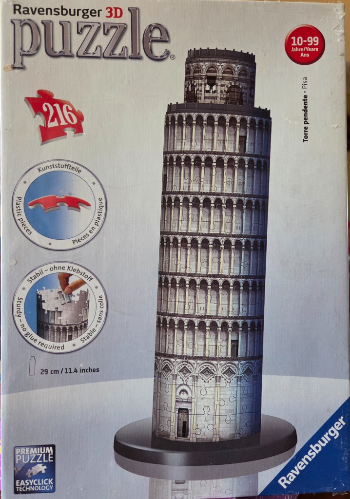 A 3D model of the Leaning Tower of Pisa against a plain white background.
