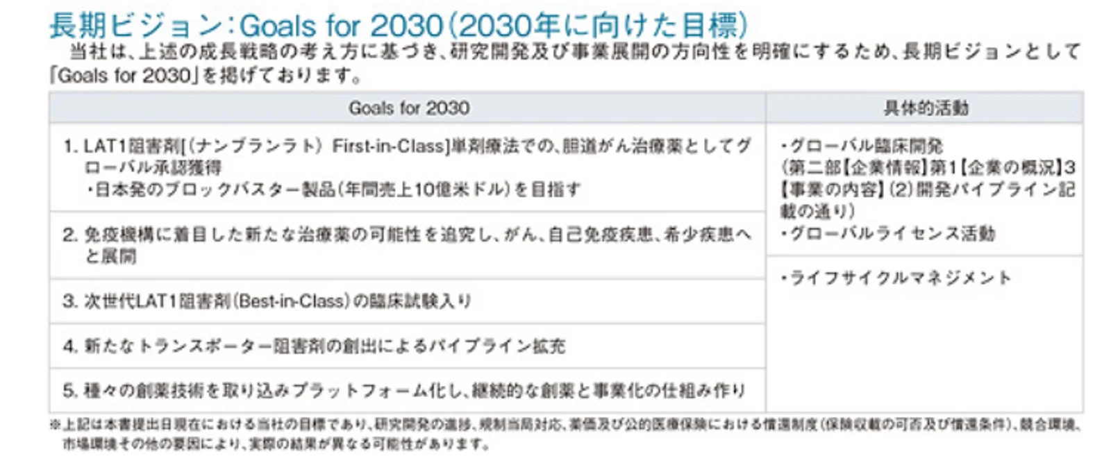 同社の成長戦略（有価証券届出書より）
