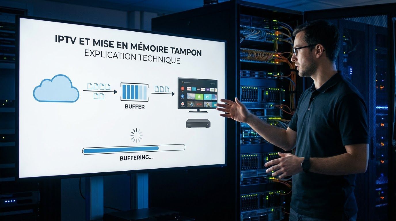Schéma technique de la mise en mémoire tampon IPTV