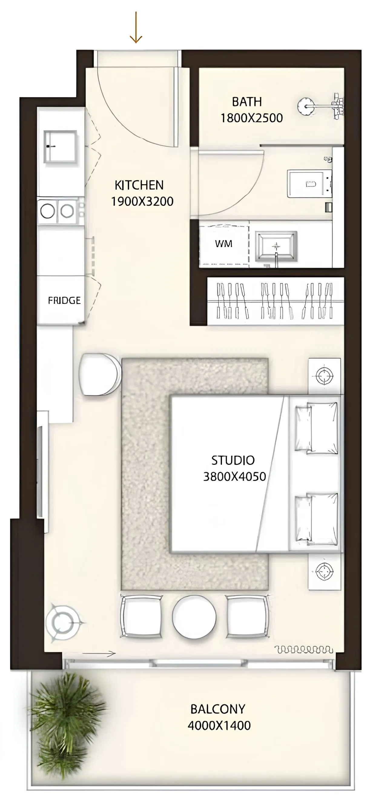 Планировка Studio