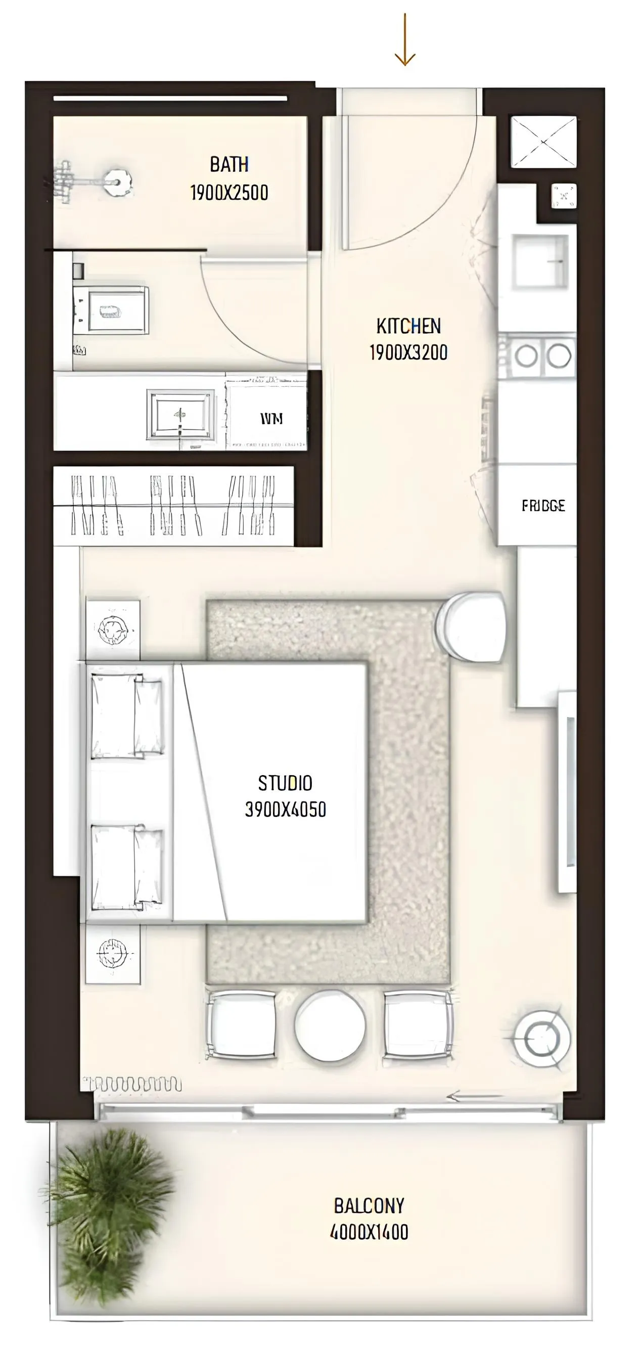 Планировка Studio