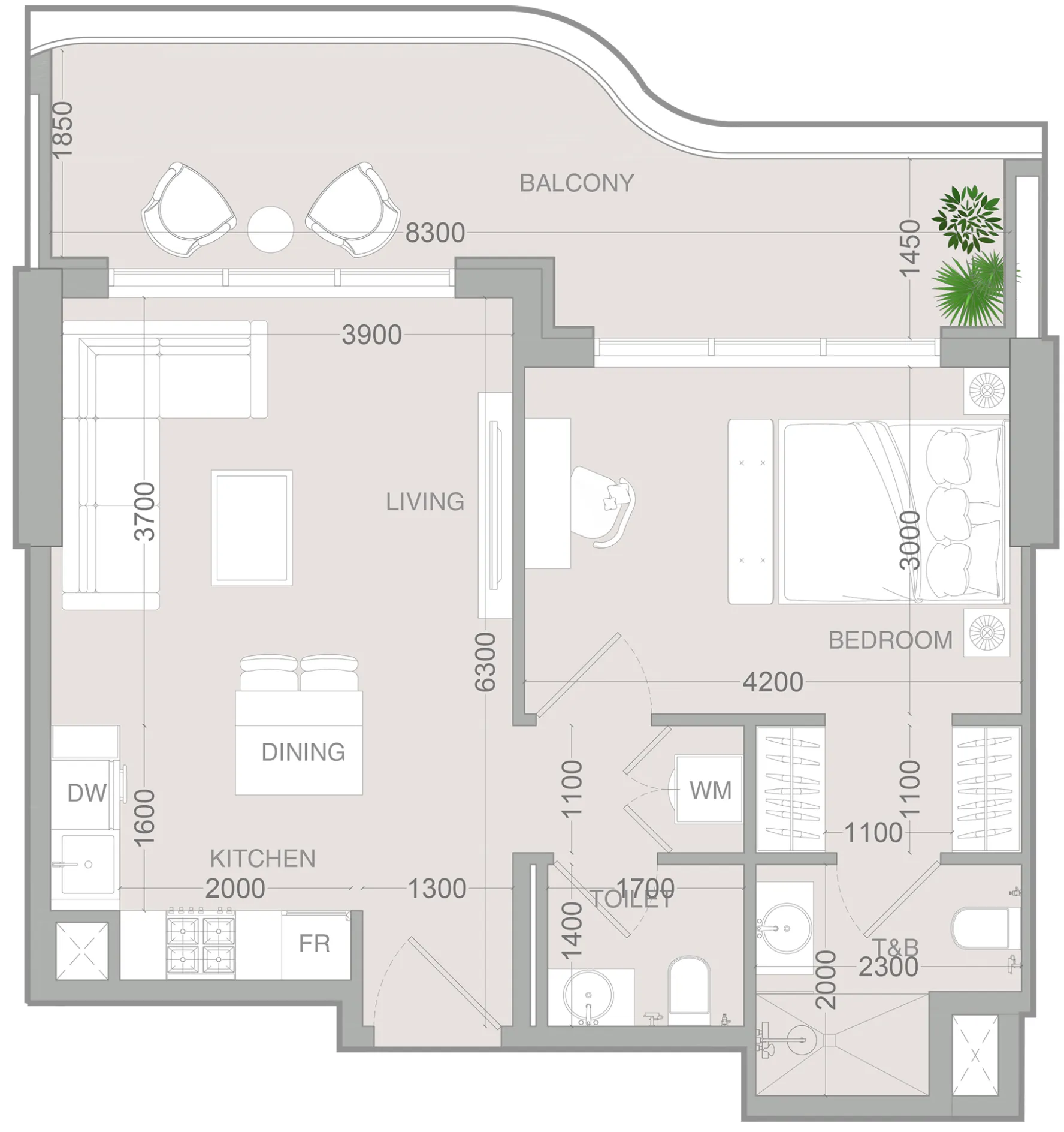 Планировка Studio
