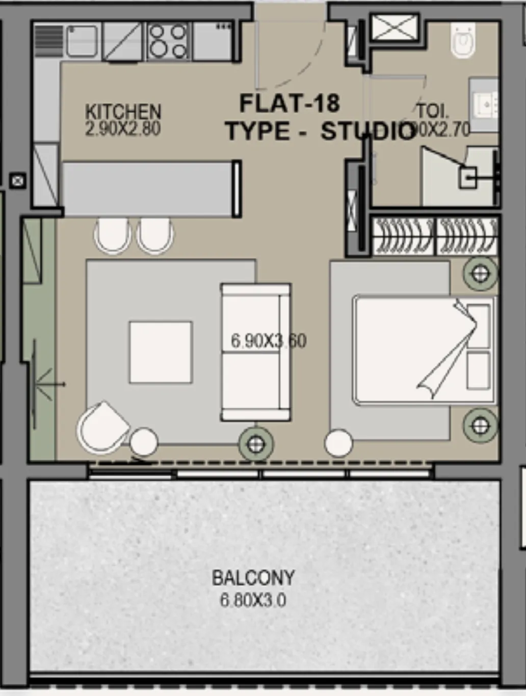 Планировка Studio
