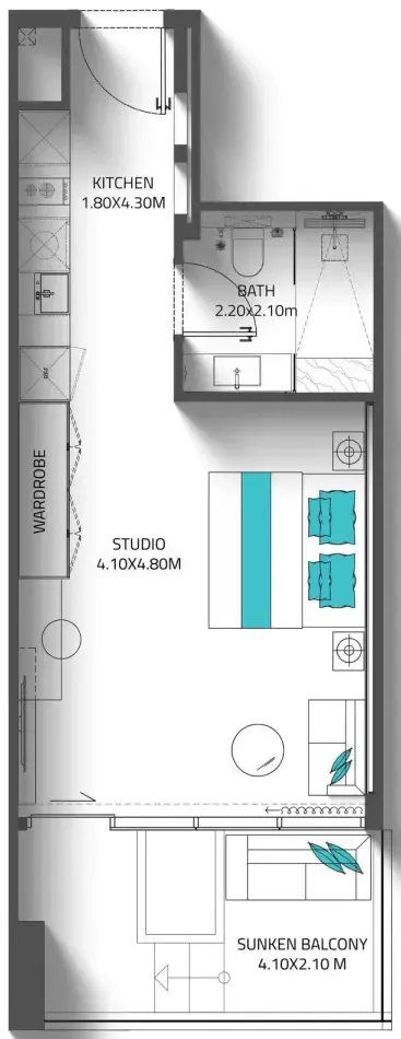 Планировка Studio