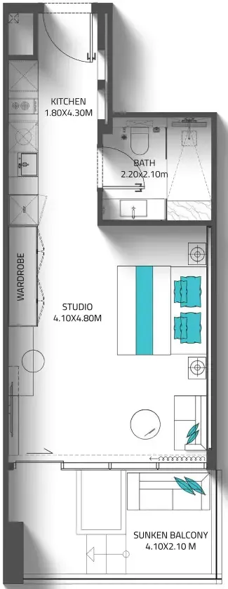 Планировка Studio