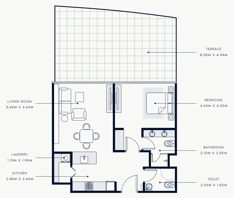 Планировка 1 Спальня