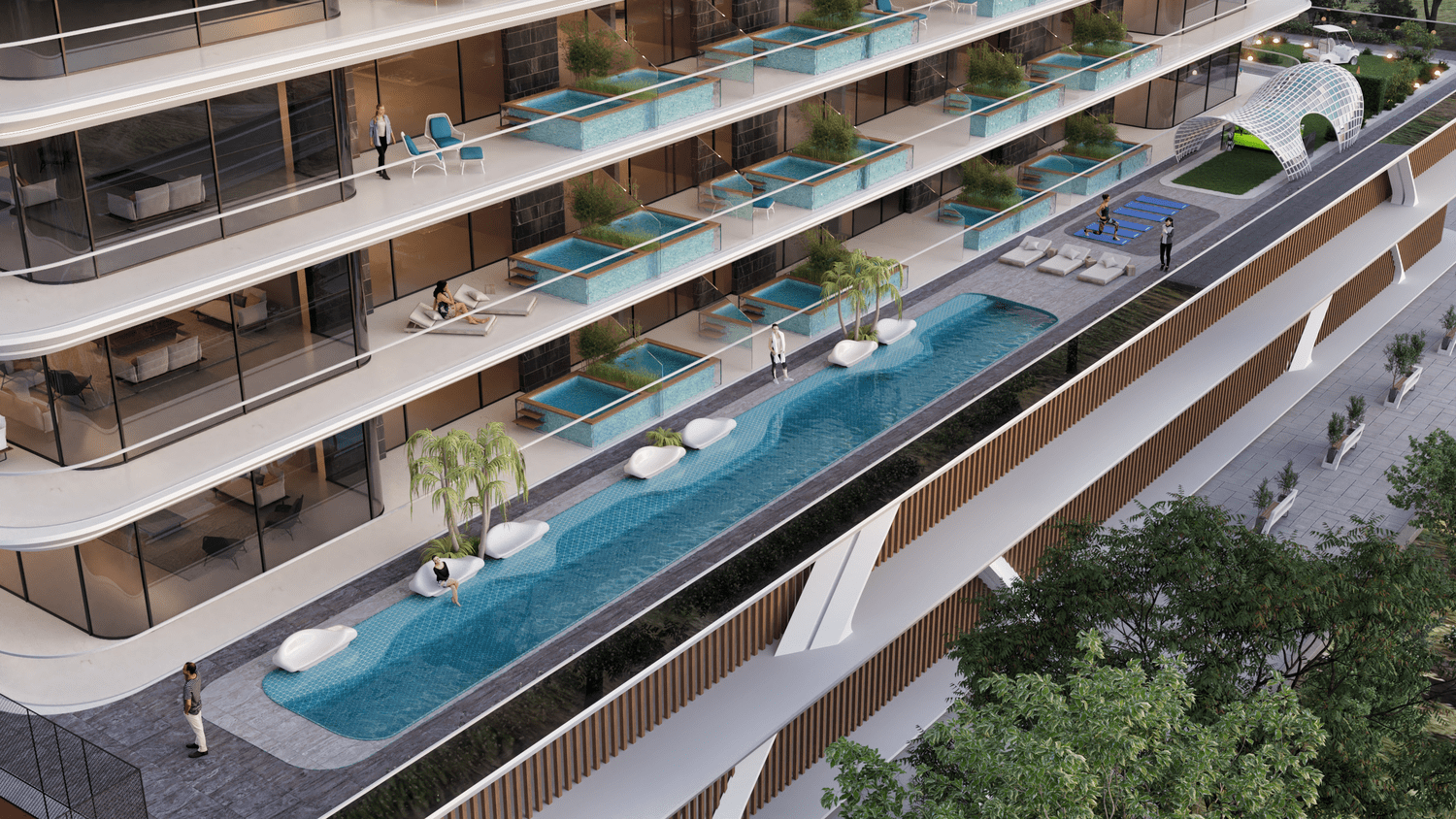 A Luxurious & Large Leisure Pool Deck