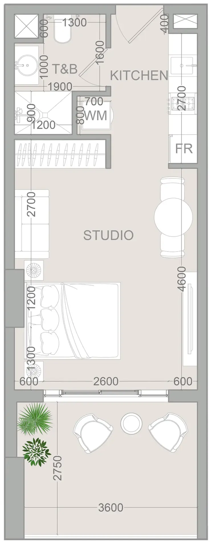 Планировка Studio