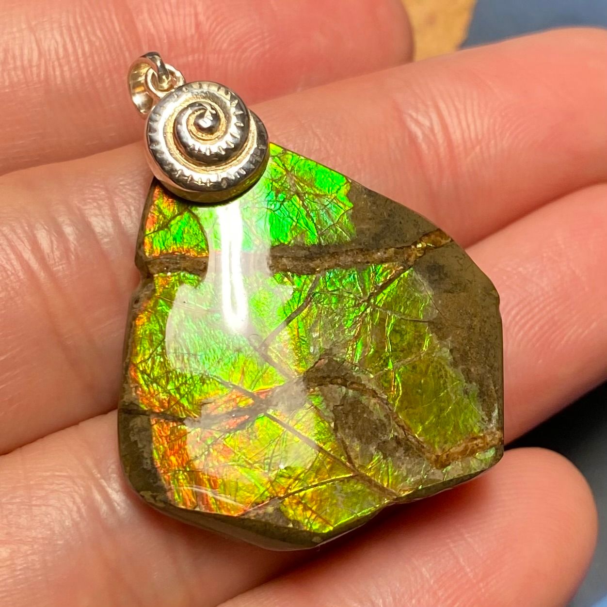 Item: Ammolite Pendant  Silver Jewelry preview