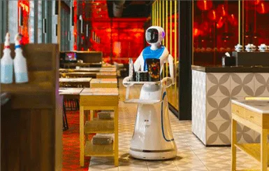 Robot umanoid chelner Amy