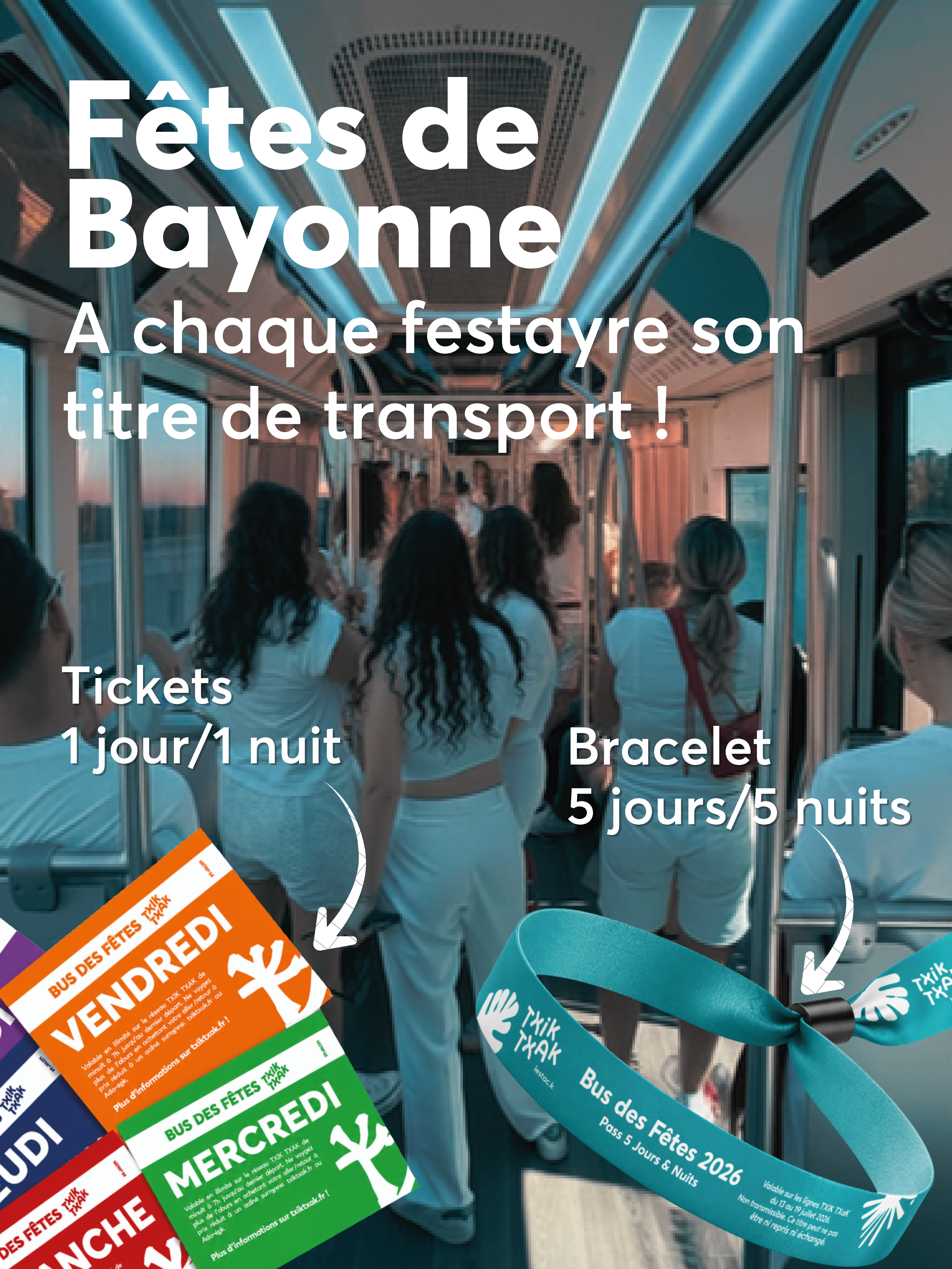 Fêtes de Bayonne : à chaque festayre son titre de transport !