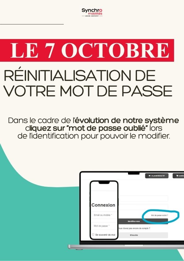 Réinitialisation mot de passe 05/10