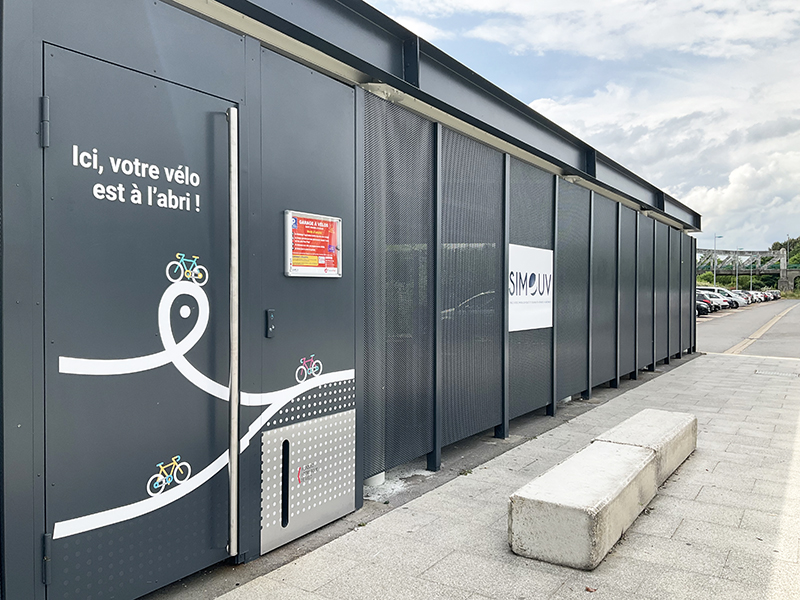 Abri vélo sécurisé à la gare