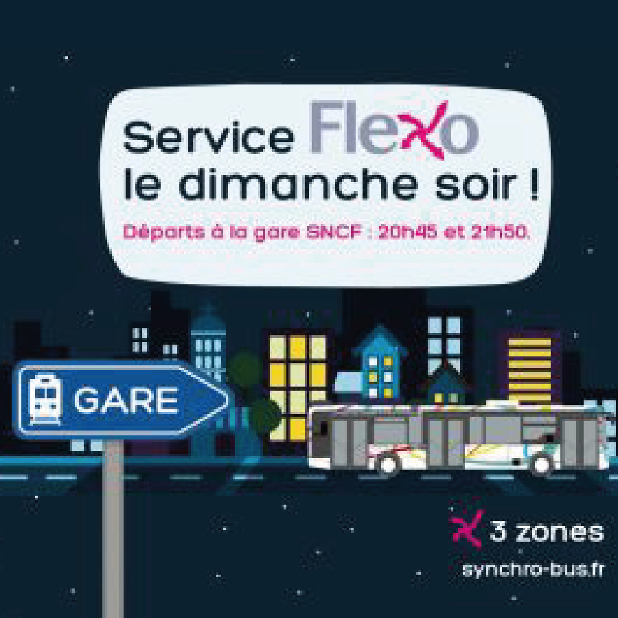 Illustration indiquant le service Flexo le dimanche soir