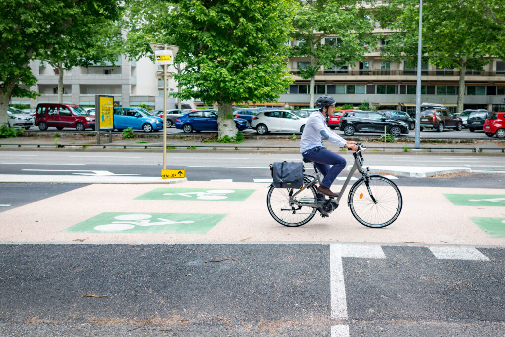 Photo d'un cycliste sur Chambéry