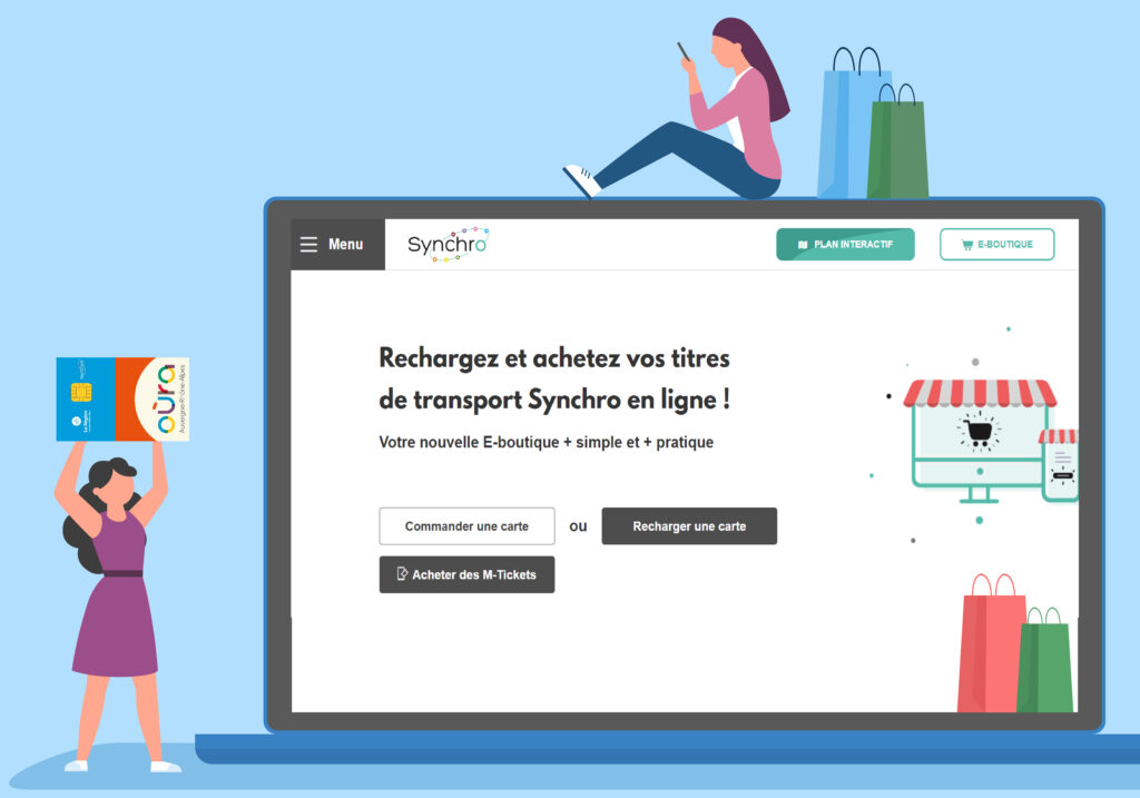 Boutique en ligne : rechargez et achetez vos titres de transport Synchro en ligne