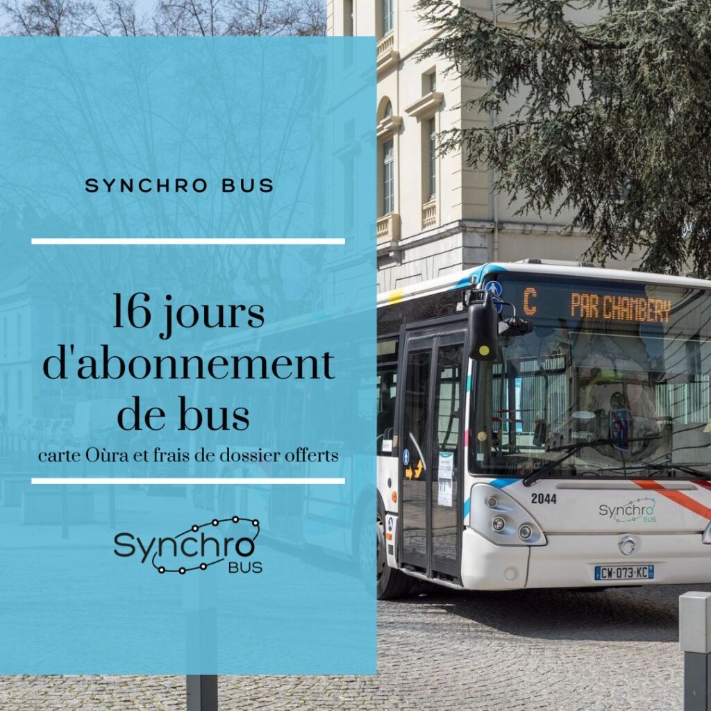 Visuel indiquant que dans le cadre du défi sans ma voiture : 16 jours d'abonnement bus offerts