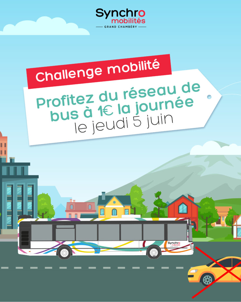 Challenge Mobilité 2025: 1€ la journée sur le réseau de bus