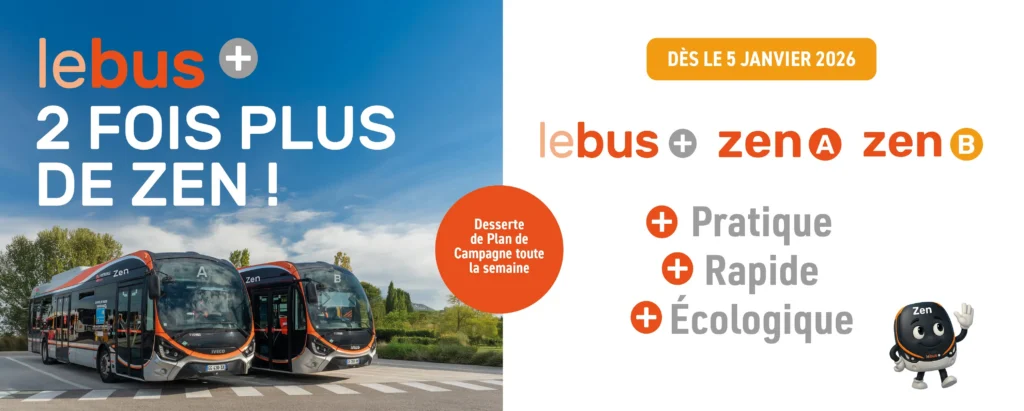 Visuel d'information des nouveautés le bus+ ZenA et ZenB