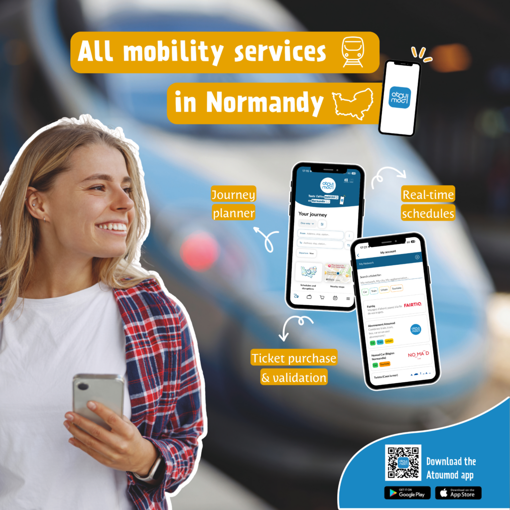 the atoumod app : plan, buy and travel in Normandy