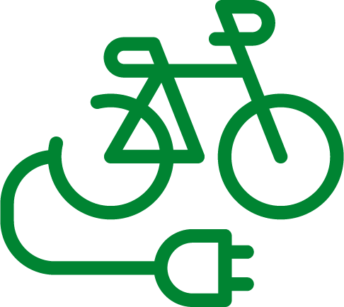pictogramme d'un vélo à assistance électrique