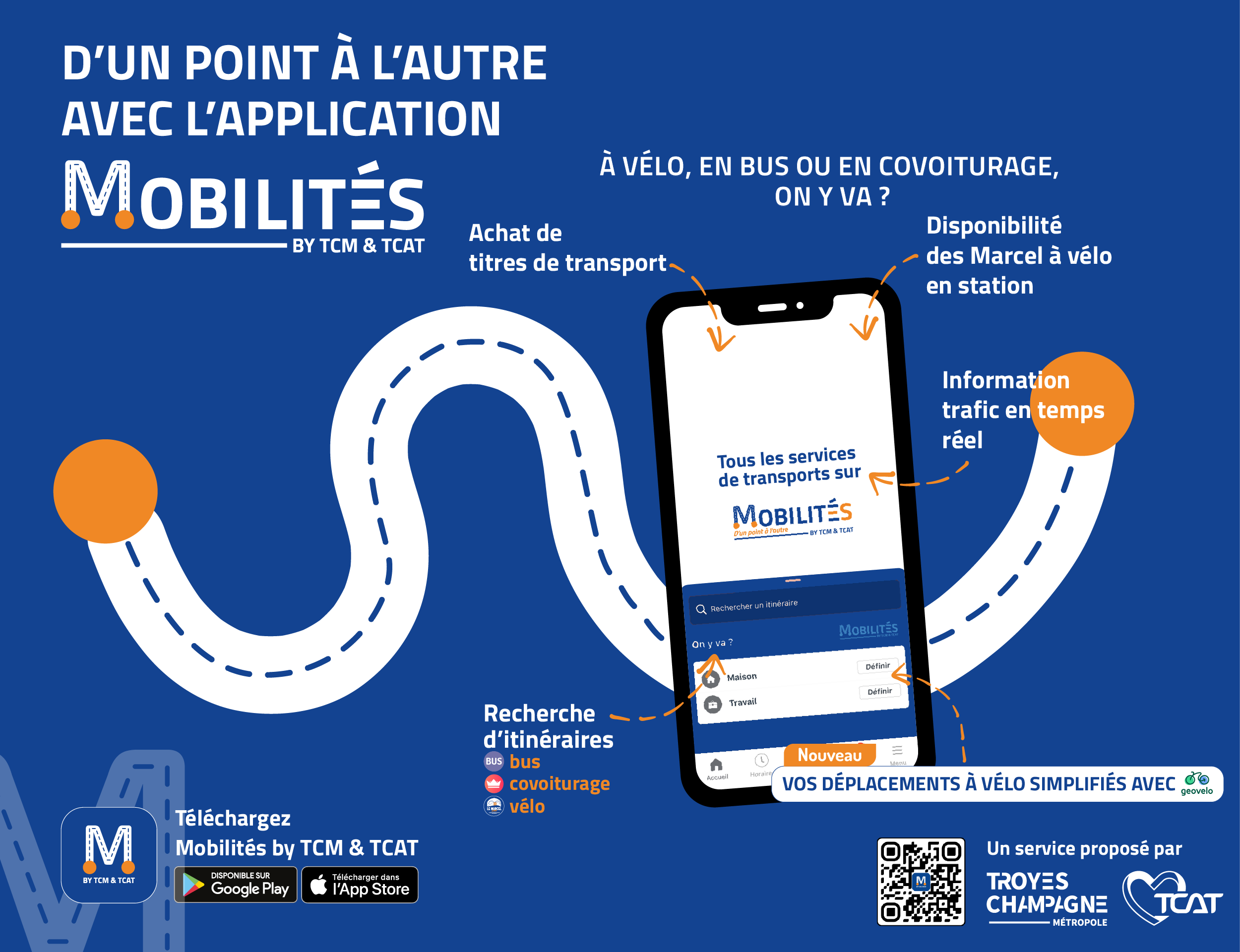 Vos déplacements sur Troyes Champagne Métropole avec l'appli 'Mobilités