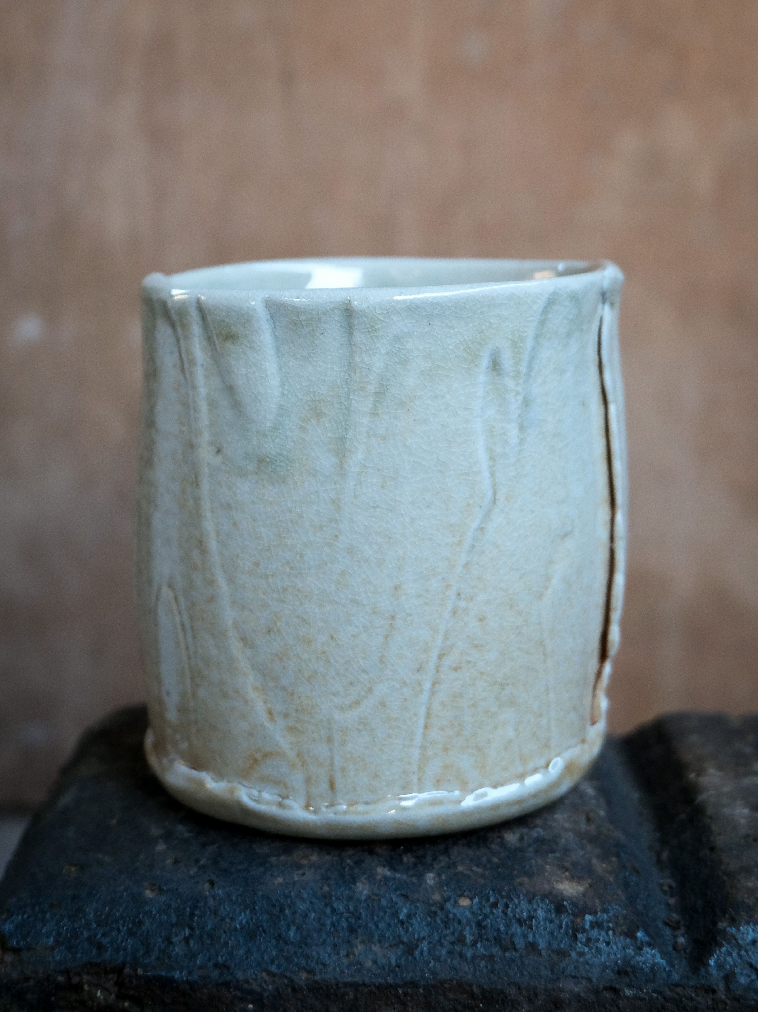 Porcelain Stamped Cup 