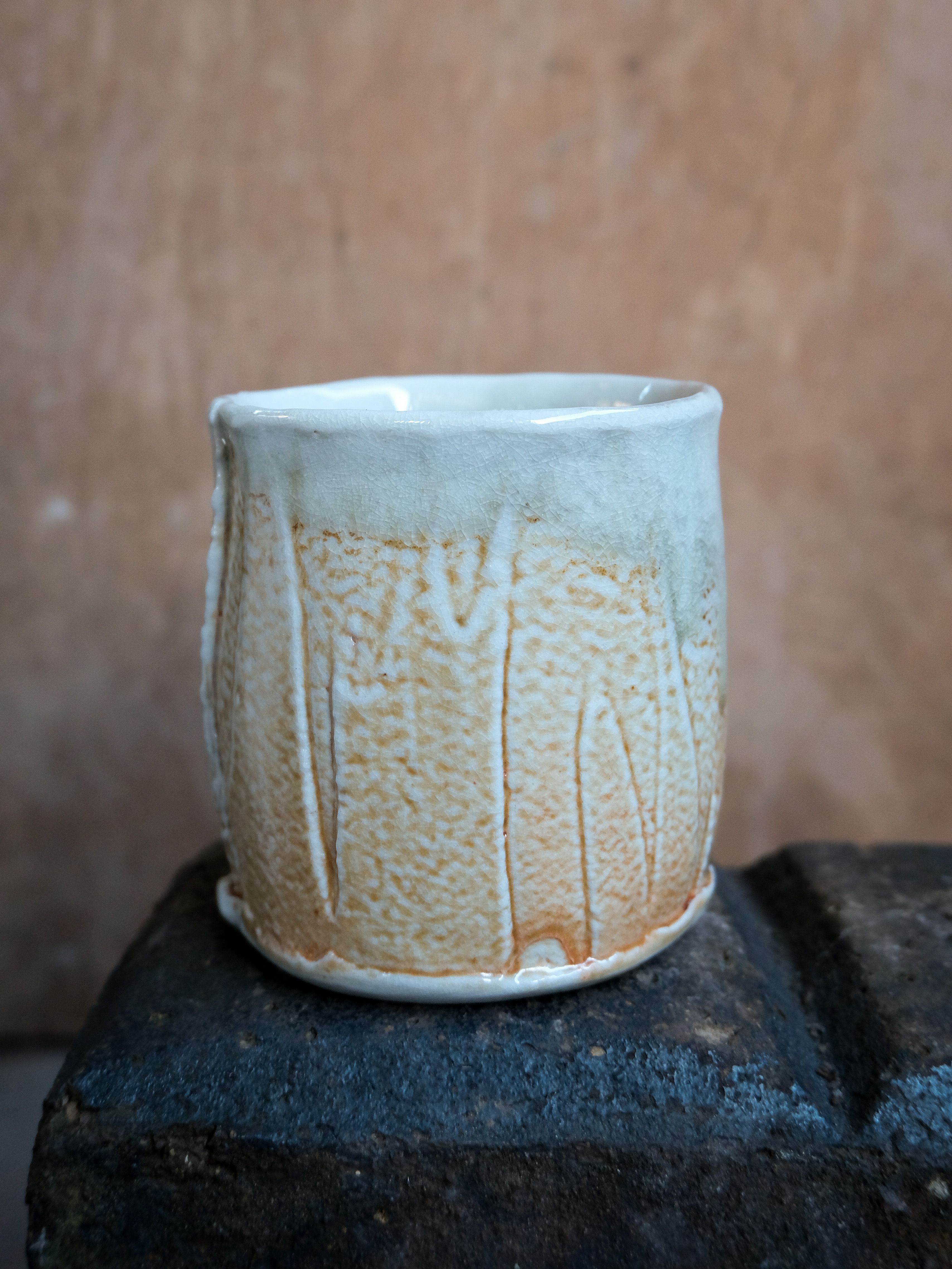 Porcelain Stamped Cup 